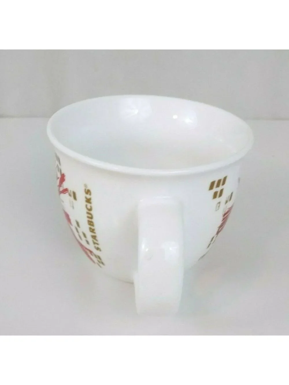 Starbucks 2014 14 oz Red Starburst Insulated Coffee/Tea Mug